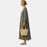 Clara - Vestido Midi com Padrão Ondulado