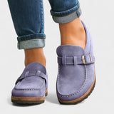 Inês - Mocassins de Camurça com Fivela