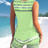 Márcia - Tankini com estampado geométrico