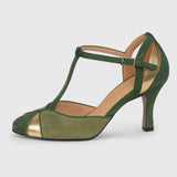 Leonor - Sapatos Verdes Texturizados
