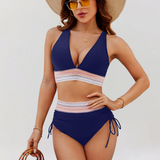 Vitória – Conjunto de biquíni de cintura alta com controlo da barriga