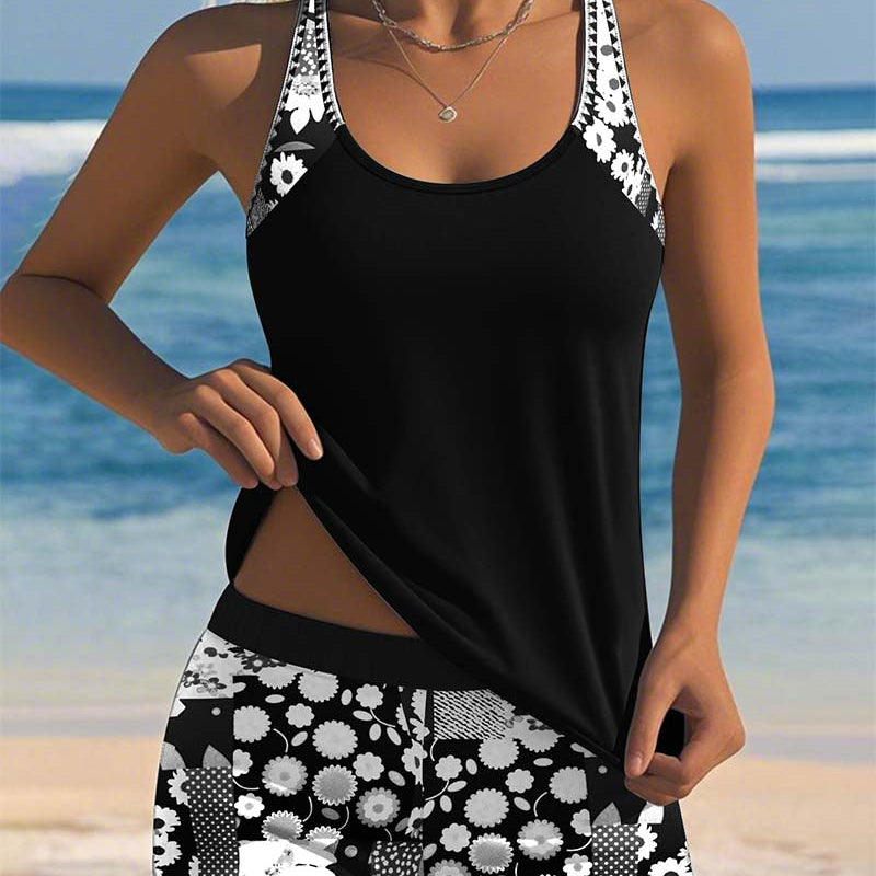 Laura - Conjunto de biquíni de duas peças com estampa floral