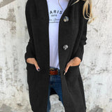 Sandra - Cardigan de Malha Comprido e Elegante