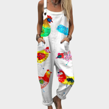 Clara – Macacão Fluido Estampado