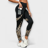 Carmo - Leggings de cintura alta com estampado de leopardo