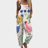 Inês – Macacão Fluido Estampado