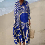 Dânia - Vestido de Verão com Padrão Gráfico