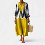 Xana - Vestido Zigzag com Contraste
