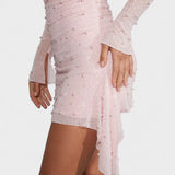 Sónia - Vestido Mini com Brilho e Decote