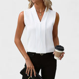 Júlia - Blusa sem mangas com decote em V