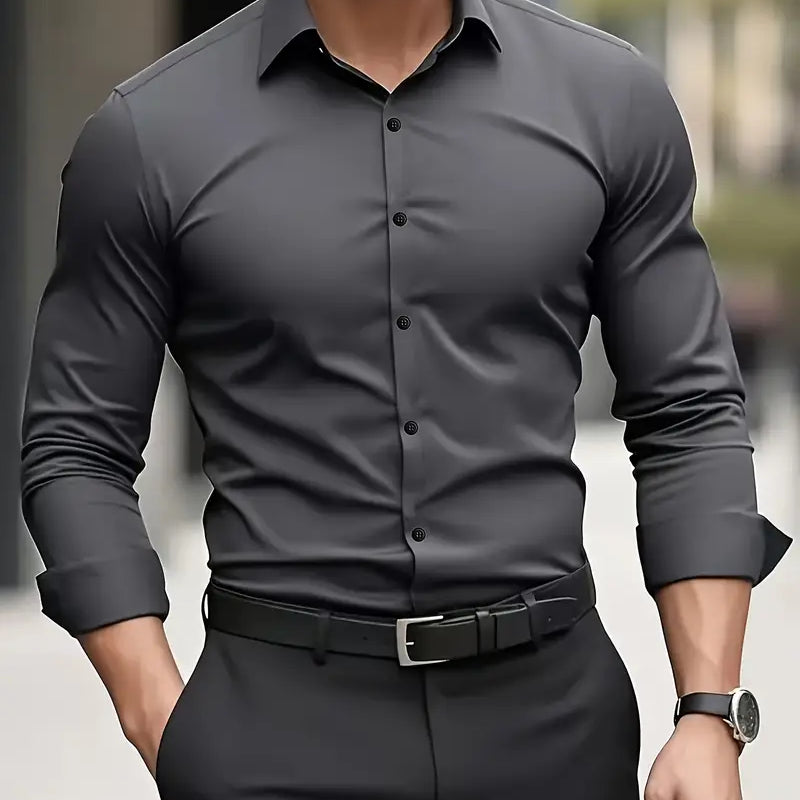 Hugo - Camisa Respirável de Mangas Compridas