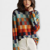 Filipa - Camisa com Gola Alta em Caxemira