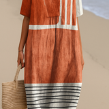 Selene - Vestido Gráfico Terracota