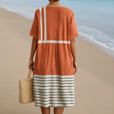 Selene - Vestido Gráfico Terracota