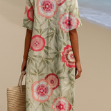 Vitória - Vestido Floral Rosa