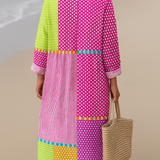Fátima – Vestido Patchwork Multicolorido