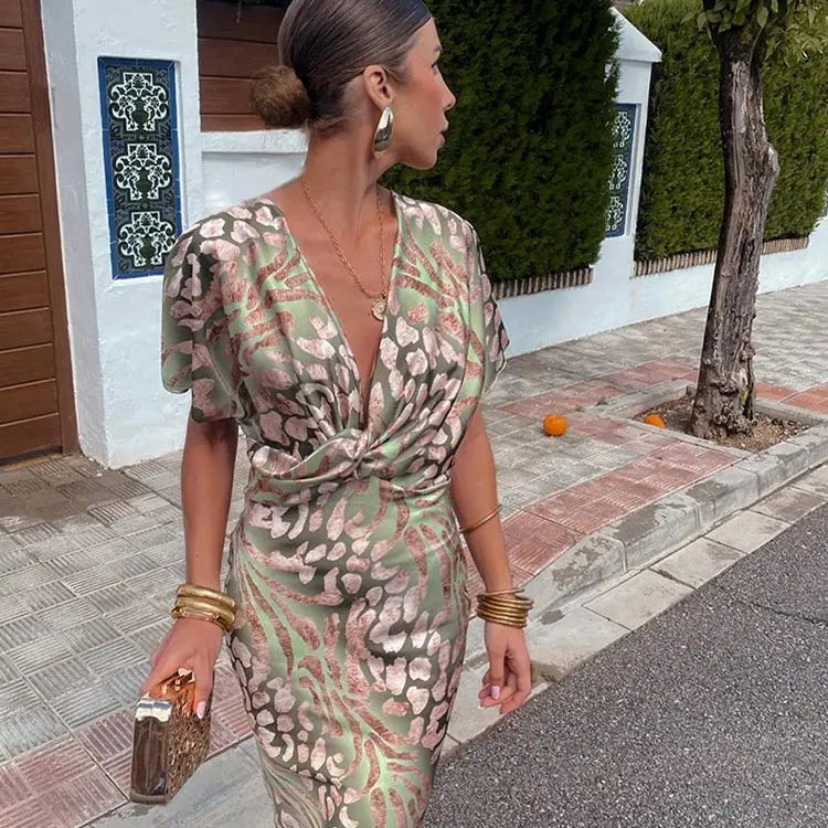 Raquel - Vestido Com Decote Em V