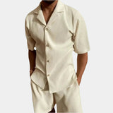 Teodoro - Conjunto de Veludo Cotelê com Camisa e Bermuda