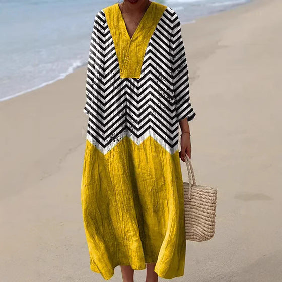 Xana - Vestido Zigzag com Contraste