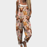Catarina – Macacão Fluido Estampado