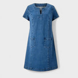 Julia - Vestido em ganga suave