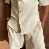 Teodoro - Conjunto de Veludo Cotelê com Camisa e Bermuda