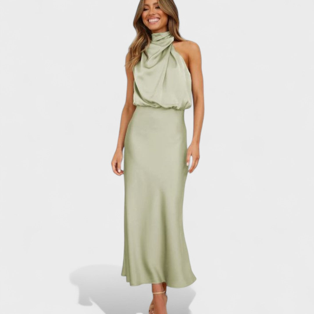 Laura - Vestido Longo de Festa em Cetim