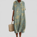 Evelina - Vestido Floral com Colarinho