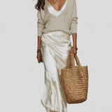 Alice - Vestido Acetinado com Camisola