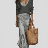 Alice - Vestido Acetinado com Camisola