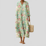 Camélia - Vestido Midi Floral Retro