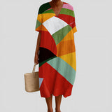 Daniela - Vestido Colorido em Patchwork