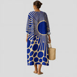 Dânia - Vestido de Verão com Padrão Gráfico