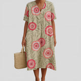 Vitória - Vestido Floral Rosa