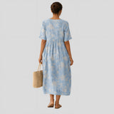Alice - Vestido Fluido com Padrão Floral