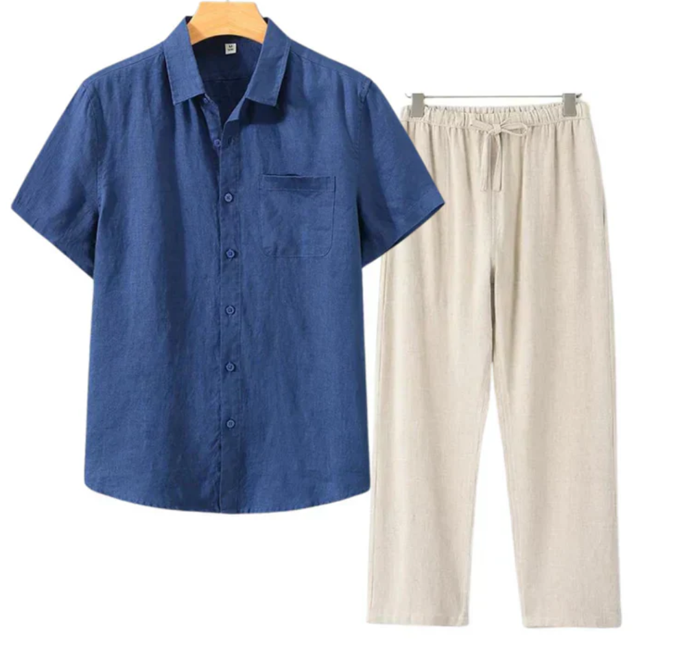 Ulisses - Conjunto de Linho Torino de Manga Curta