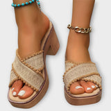 Camila - Salto Grosso com Tiras Cruzadas