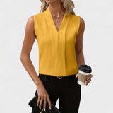 Júlia - Blusa sem mangas com decote em V
