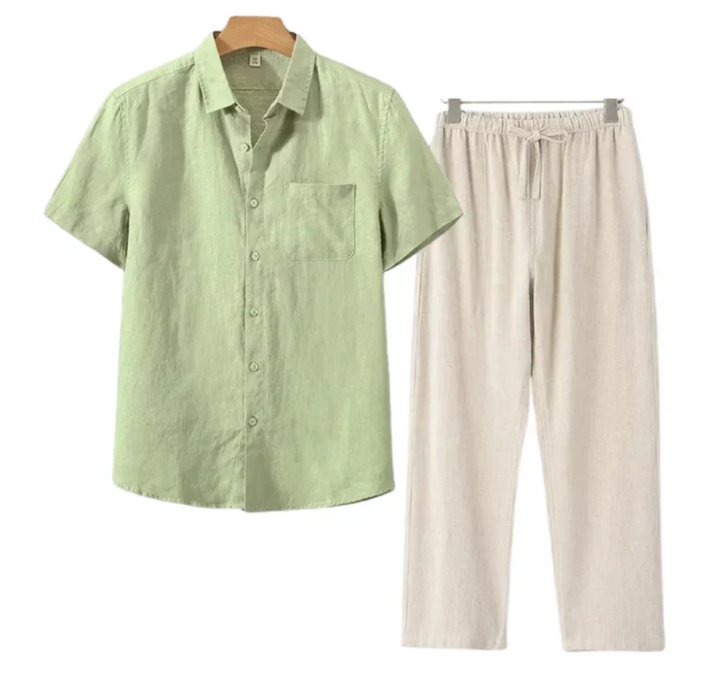 Ulisses - Conjunto de Linho Torino de Manga Curta