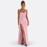 Áurea – Vestido Maxi Fluido com Costas Abertas