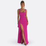 Áurea – Vestido Maxi Fluido com Costas Abertas