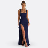 Áurea – Vestido Maxi Fluido com Costas Abertas
