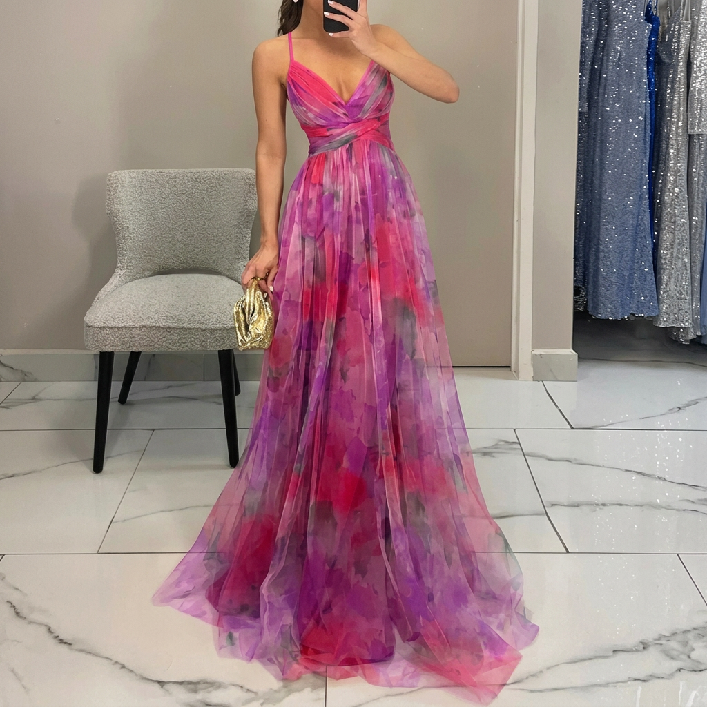 Luzia - Vestido Maxi com Estampado Floral