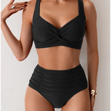 Daniela - Biquíni em tecido com pregas
