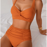 Daniela - Biquíni em tecido com pregas