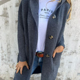 Sandra - Cardigan de Malha Comprido e Elegante