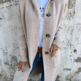 Sandra - Cardigan de Malha Comprido e Elegante