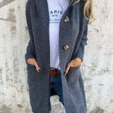 Sandra - Cardigan de Malha Comprido e Elegante