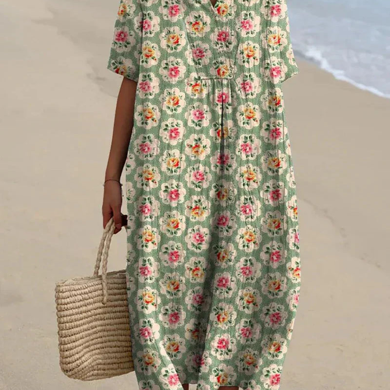 Eulállia - Vestido Floral Retro